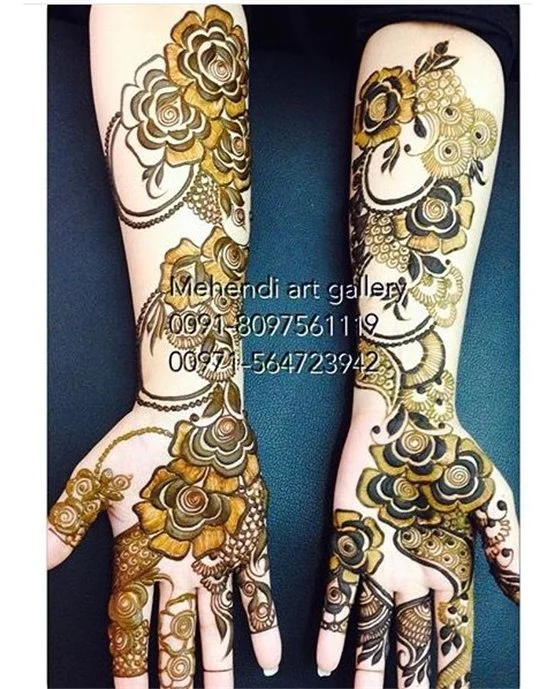 Butterfly Inspired Vibrant Arabic Mehndi Design