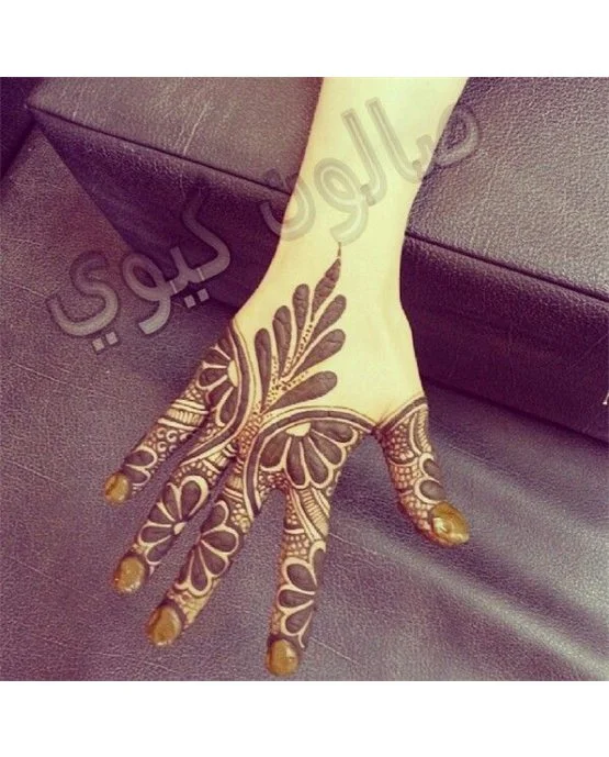 Fill And Dome Sleek Arabic Mehndi Design Detailing
