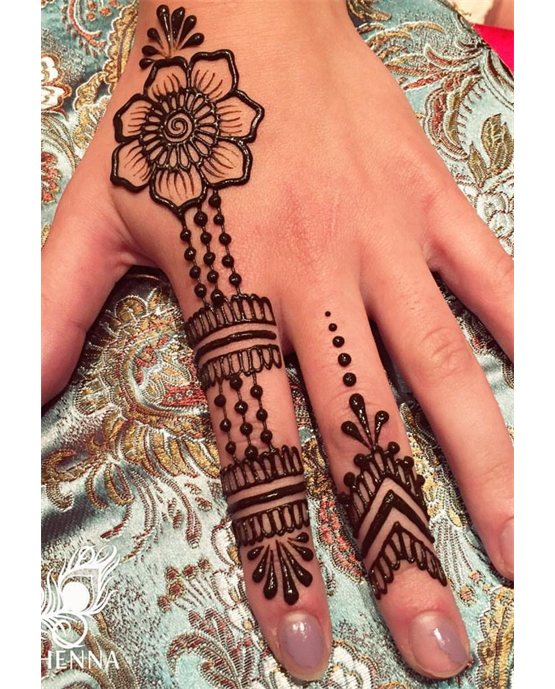 Classic Petal And Peacock Featuring Royal Finger Mehndi Design Classic Petal And Peacock Featuring Royal Finger Mehndi Design