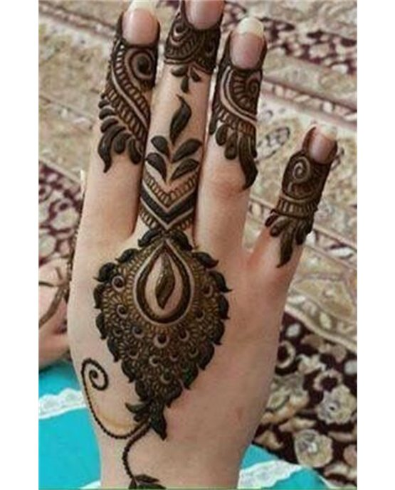 Dainty Silhouette And Hook Covering Stylish Finger Mehndi Design Dainty Silhouette And Hook Covering Stylish Finger Mehndi Design
