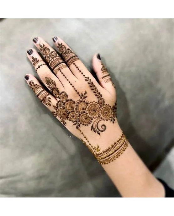 Star Inspired Minimal Stylish Finger Mehndi Design Star Inspired Minimal Stylish Finger Mehndi Design